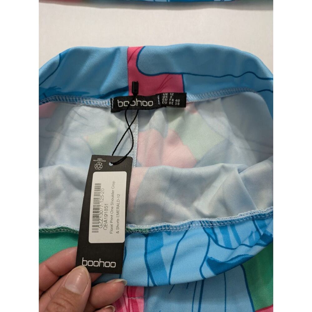 Boohoo Top Women's Size 8 One Sided Swim Beach Boho Summer Ruffle Crop 3 Pcs Lot - Picture 13 of 16